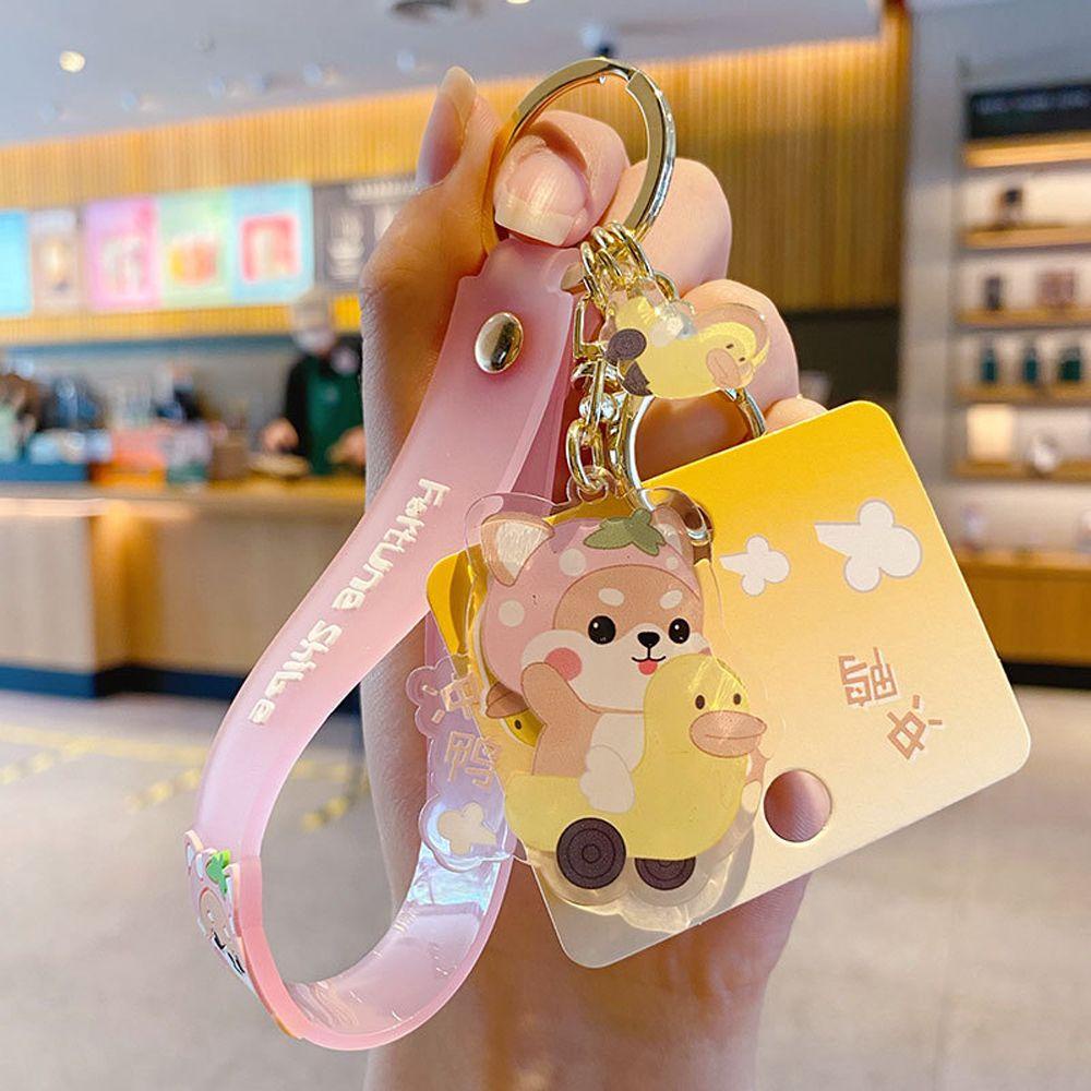 Móc Khóa Nhựa Acrylic Hình Chú Chó Shiba Inu Hoạt Hình Dễ Thương