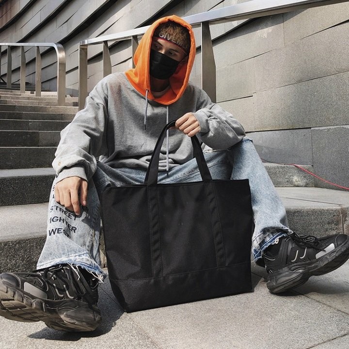 Túi laptop vải Canvas kháng nước vừa tất cả các loại Laptop - Túi tote vải Unisex phong cách Streetwear TC04-D