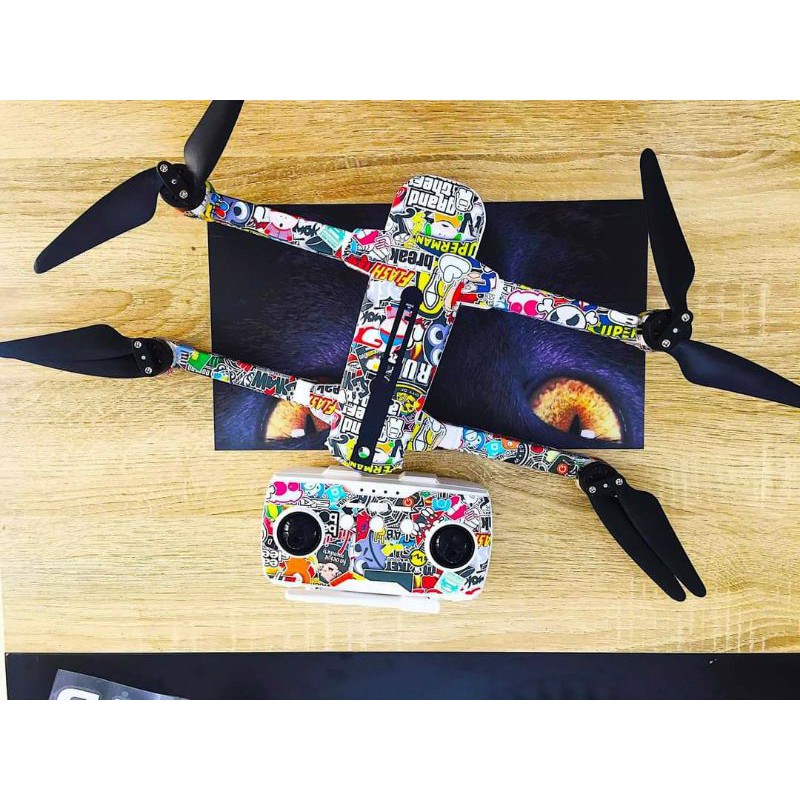 Skin Miếng Dán Trang Trí Flycam Hubsan Zino Full Body - Miếng Dán Decal Bảo Vệ