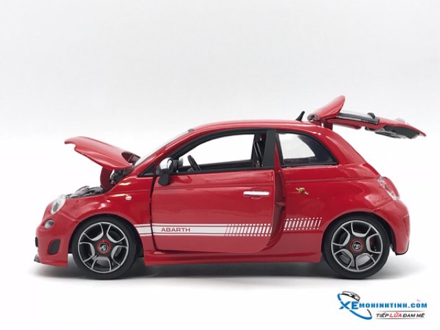 Xe mô hình New Fiat 500 Abarth Bburago 1:18 (Đỏ)