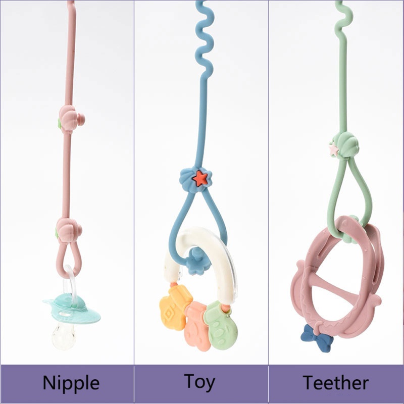 Giá Đỡ Đồ Chơi Bằng Silicon Gắn Xe Đẩy Em Bé Tiện Dụng