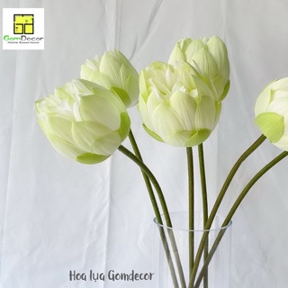 Set hoa sen bách diệp quan âm hoa lụa cao cấp (ko gồm lọ)