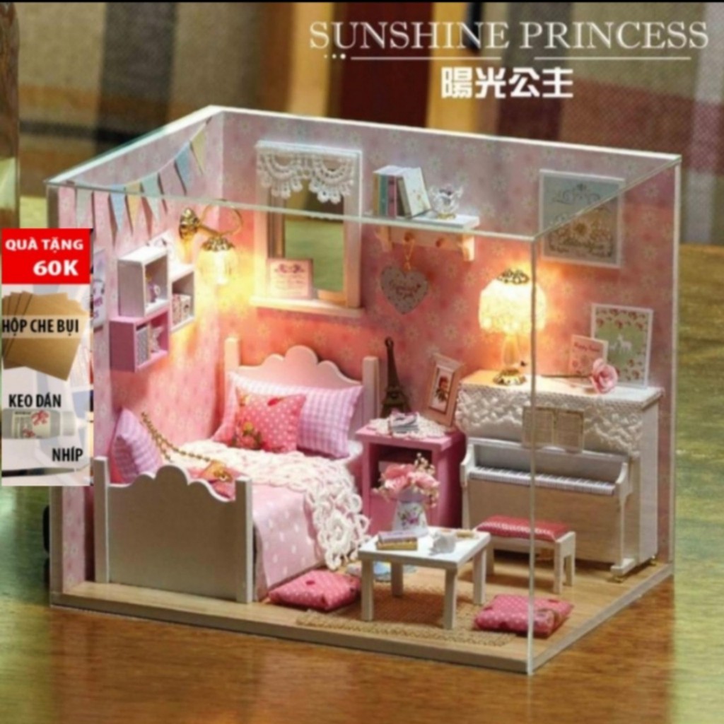 Mô hình nhà gỗ DIY - Nhà búp bê 002