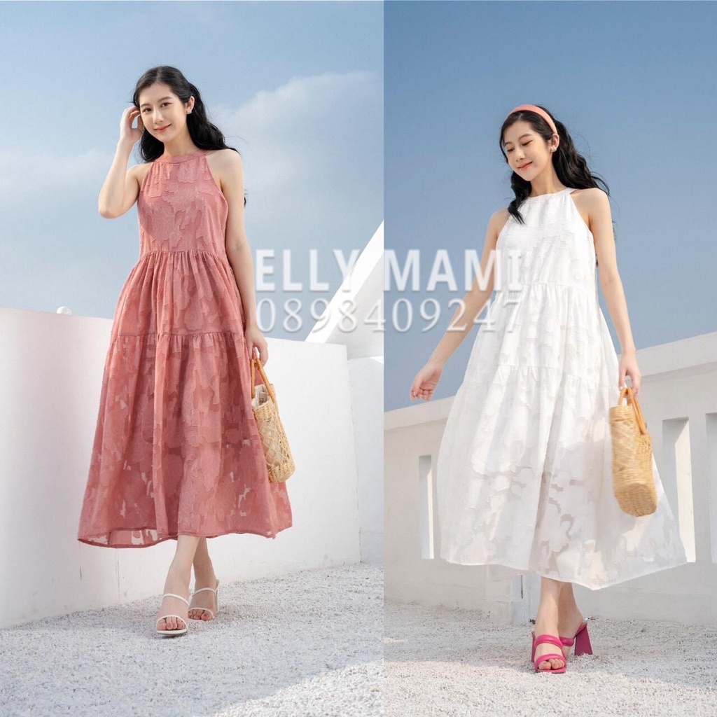 ( 40kg - 65kg ) Đầm Bầu ,Suông Hoa 2 Tầng Tiểu Thư Mặc Thoải Mái Suốt Thai Kì &amp; Sau Sinh Thiết Kế Cao Cấp