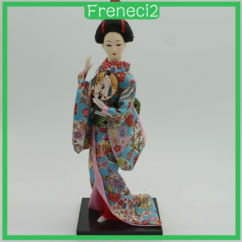 Búp Bê Geisha Mặc Kimono In Hoa Phong Cách Nhật Bản Trang Trí Nhà Cửa Freneci2 12inch