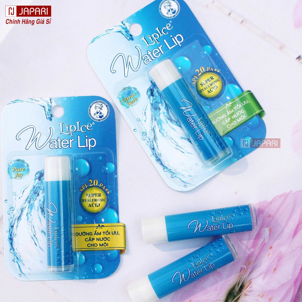 Son Dưỡng Môi Lipice Water Lip Không Màu CHÍNH HÃNG Không Mùi / Thảo Mộc Cấp Ẩm Chống Nắng Chăm Sóc Da Môi ROHTO JAPARI