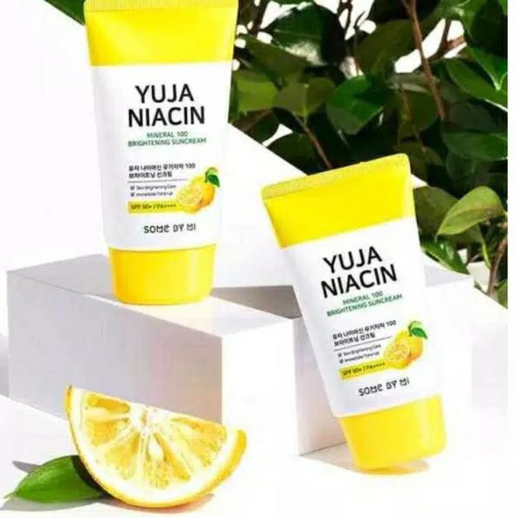 (Hàng Mới Về) Kem Chống Nắng Somebymi Yuja Niacin Với Thành Phần Khoáng Chất 100 Làm Sáng Da Spf50 / Pa + + 50ml