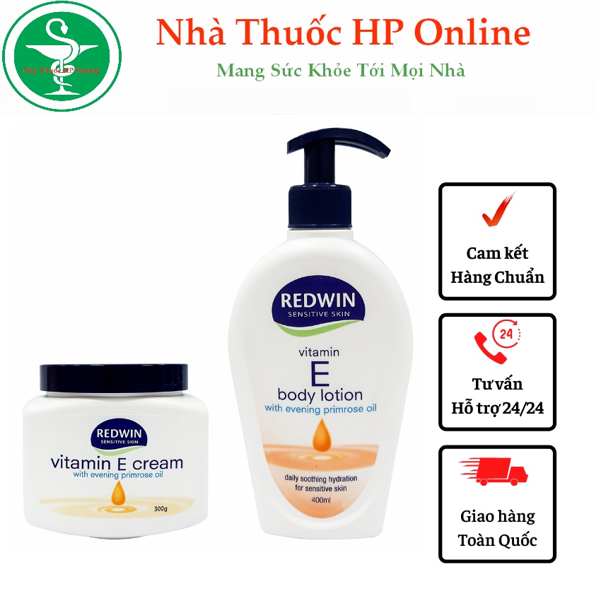 Kem dưỡng da Redwin, Úc (300g) vitamin E và tinh dầu hoa anh thảo giúp da mềm mịn, sáng bóng, căng mịn cho mọi lứa tuổi