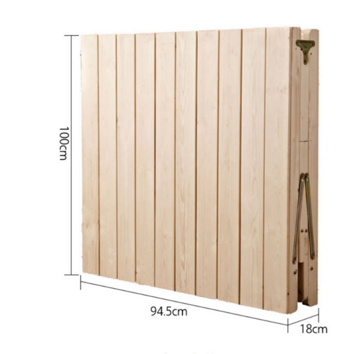 RE0555MAU80 - Giường xếp gỗ thông gấp gọn 80x195cm tặng nệm gối - Giường gỗ thông gấp gọn( Hàng Chất Lượng Cao)