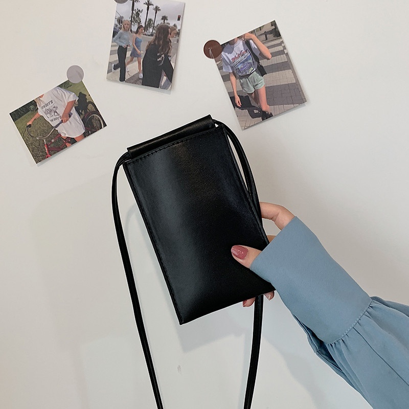 Túi đeo chéo hình chữ nhật phong cách Hàn Quốc đơn giản hợp thời trang