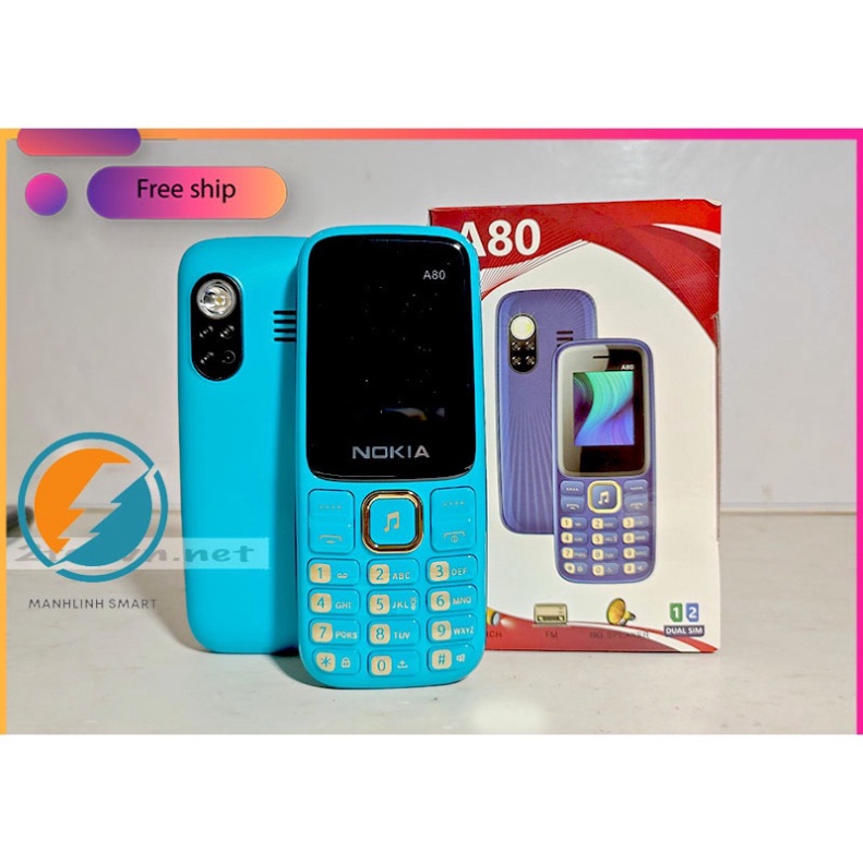 Điện thoại 2 sim giá rẻ Nokia A80 New Pin cực khỏe MSP 021