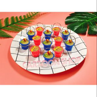 Charm xô cát trang trí slime