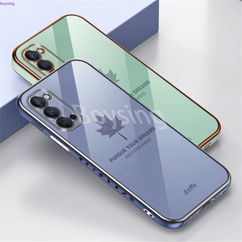 Ốp Điện Thoại Mạ Điện Họa Tiết Lá Phong Cho Samsung S10 S21 Plus Ultra note 10 20 Plus Ultra