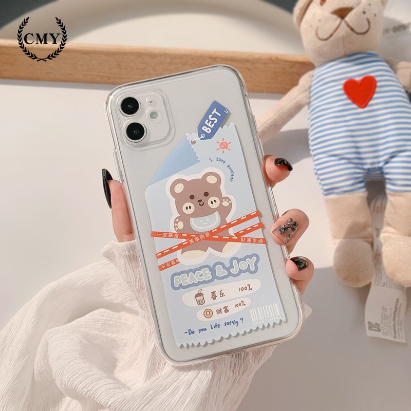 Ốp điện thoại silicon in hình gấu iPhone11/11Pro 11pro Max X XR XS XS MAX 7 8 plus SE | BigBuy360 - bigbuy360.vn