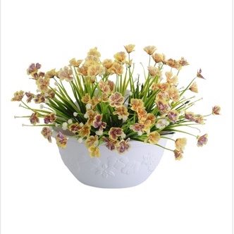 Chậu nhựa ốp tường hoa 34cm hoạ tiết hoa nổi kèm lót và nút chống rỉ nước size 2_Chậu ốp thông minh, tiện lợi