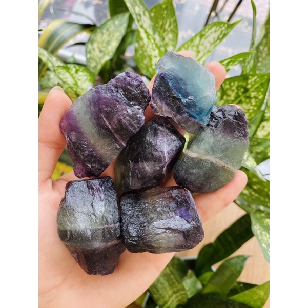 Đá thô Rainbow Fluorite, Đá thiên nhiên chưa qua chế tác, không xử lý, Đá năng lượng, Rawstone