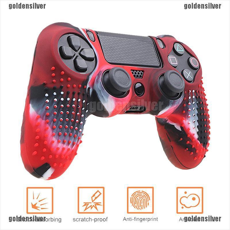 Vỏ Silicon Cao Su Họa Tiết Rằn Ri Bảo Vệ Tay Cầm Chơi Game PlayStation 4 PS4