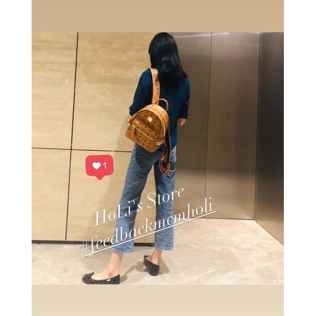 [Mã FAMARAL2 giảm 10k đơn từ 50k] balo MCM đủ màu kèm tag size 32x 28, chất đẹp dầy dặn video ảnh thật của shop