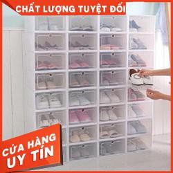 [XẢ KHO+FREE SHIP]  [ SIÊU SALE ]   HỘP ĐỰNG GIÀY DÉP BẰNG NHỰA CỨNG TRONG SUỐT