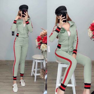 Set đồ bộ nữ mặc nhà có nón tay dài quần dài