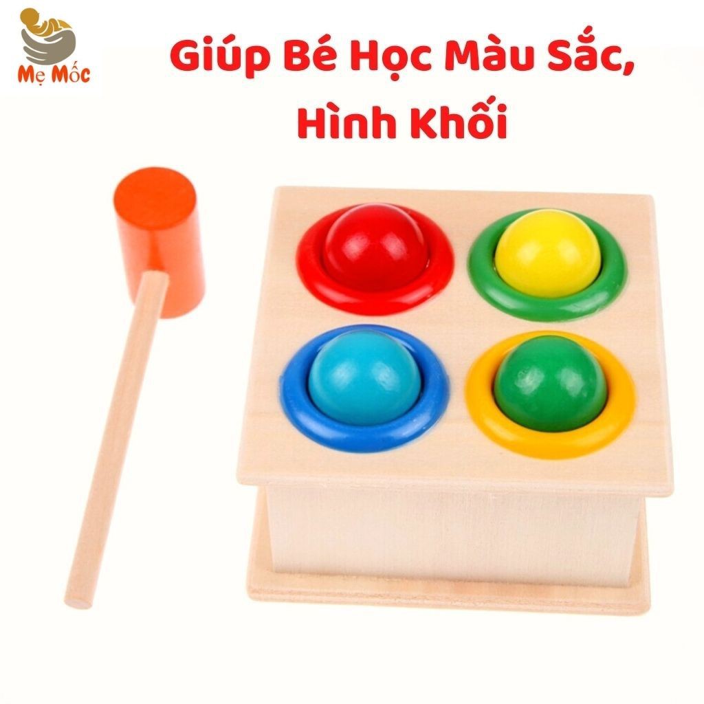 Đồ Chơi Đập Bóng Hammer Case Nhiều Màu Sắc Vui Nhộn Bằng Gỗ Cho Bé Tư Duy Thông Minh  - Shop Mẹ Mốc ,ĐB