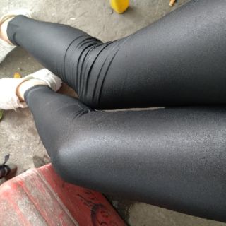 Quần legging giả da
