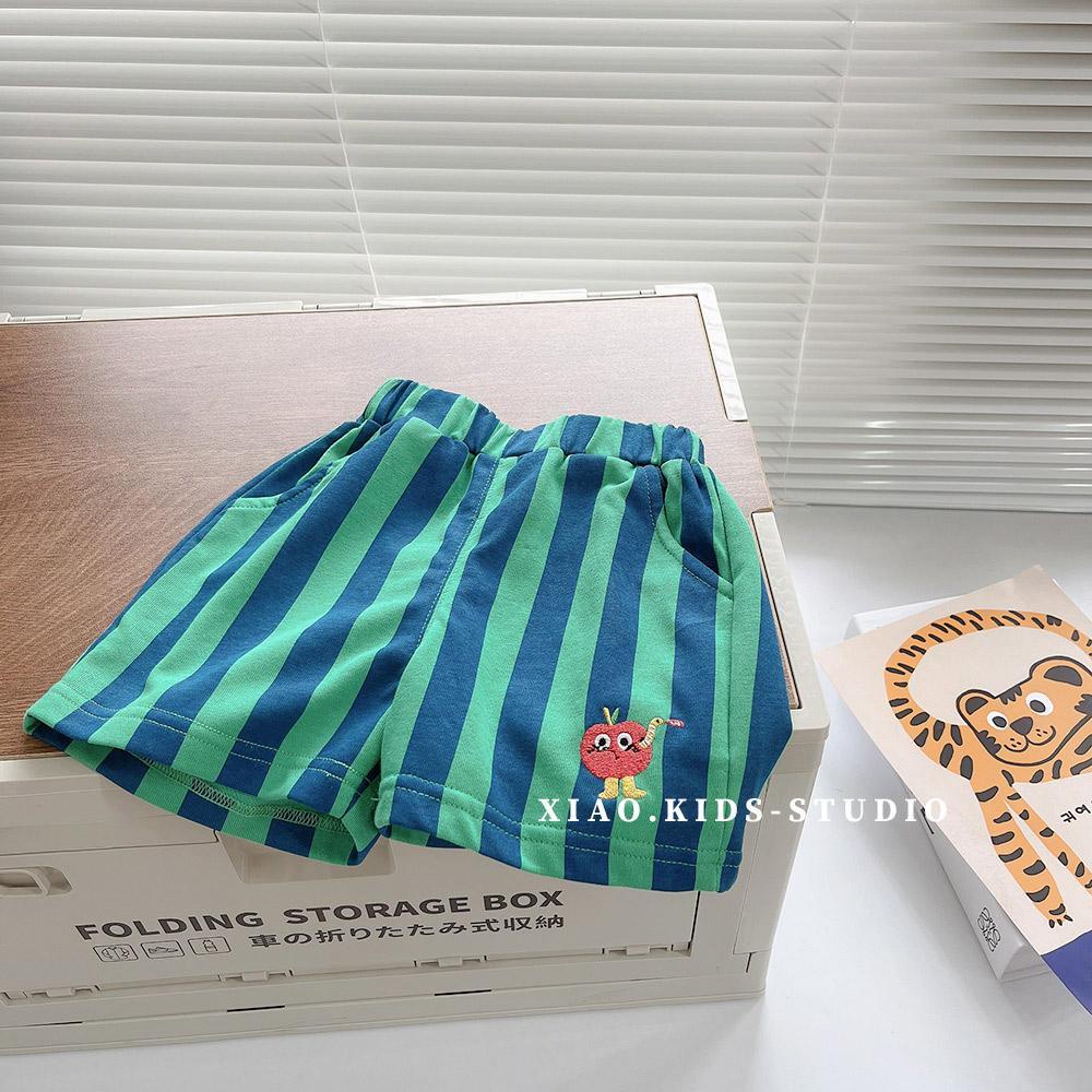 Hàng Mới Về Quần Short Dáng Rộng Kẻ Sọc Màu Sắc Thời Trang Mùa Hè Thoải Mái Dễ Phối Đồ Cho Bé Trai