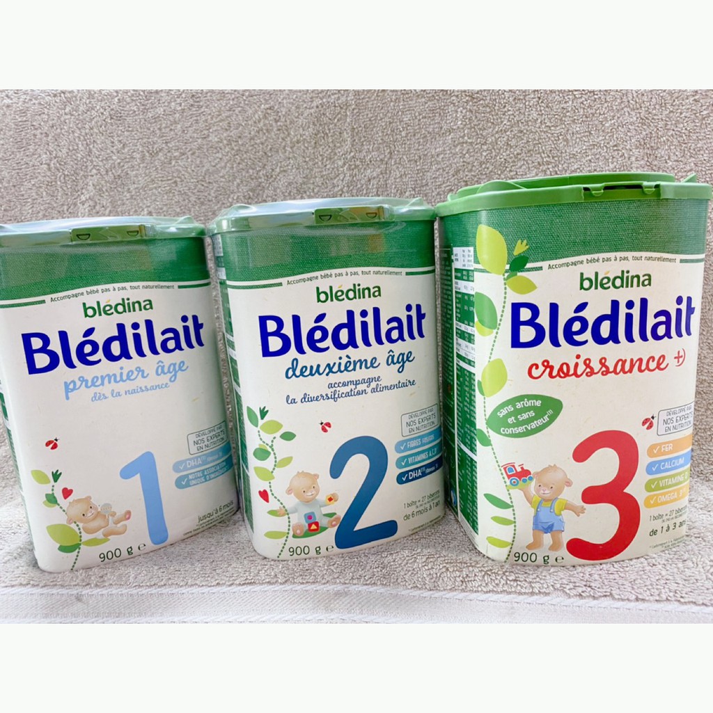 [HÀNG PHÁP] Sữa bột Bledina Bledilait các số 900gram.