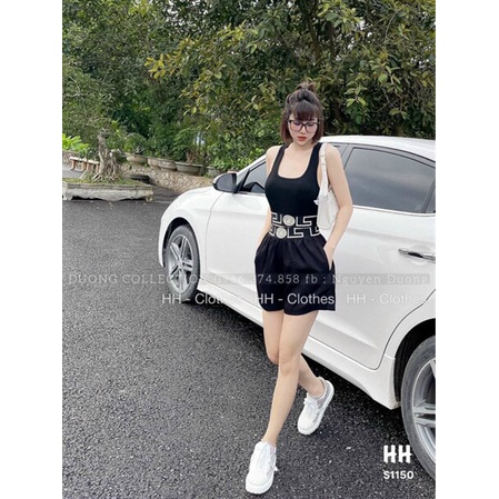 Set bộ đồ nữ đi chơi, set đồ nữ cá tính năng động với quần short lưng cao kèm áo 3 lỗi croptop thể thao hàn quốc