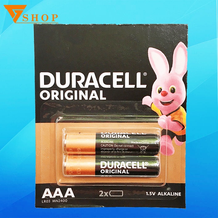 1 Vỉ Pin AAA Duracell Alkaline, Pin Đũa Duracell ( 1 vỉ 2 viên)