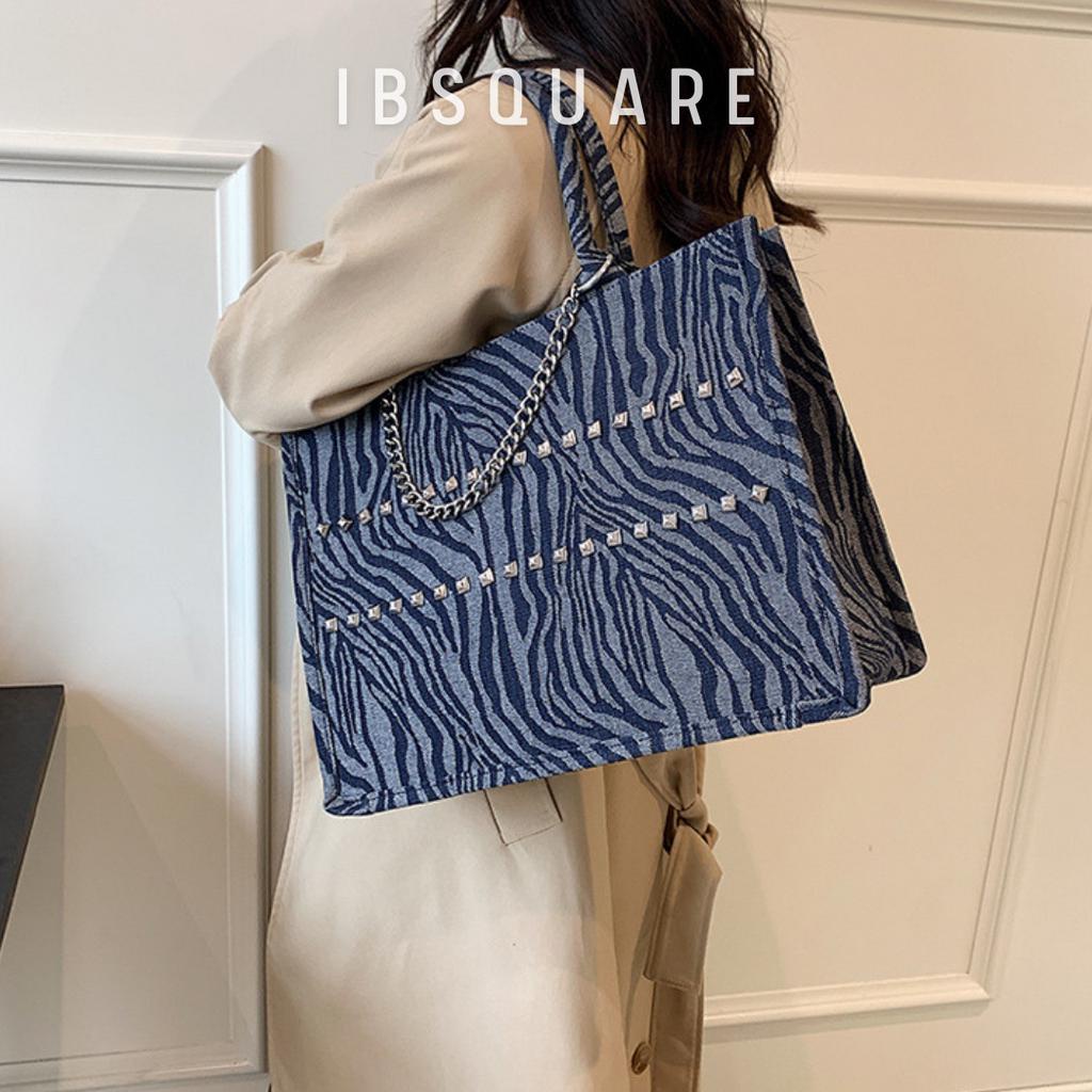 Túi Bản To IBSQUARE-TL1 Đựng Laptop máy tính macbook 15.6 inch phong cách y2k denim