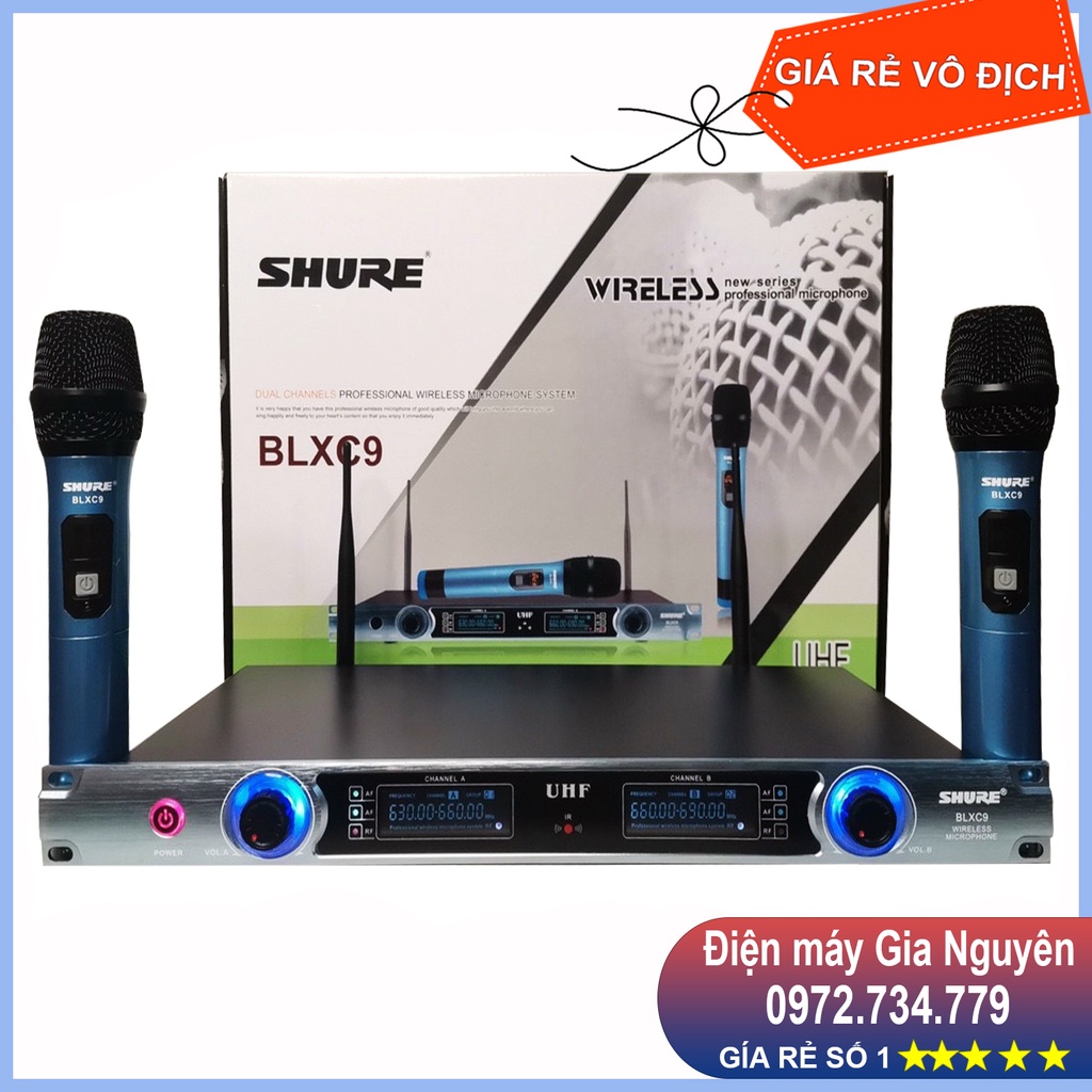 Micro không dây SHURE BLXC9 hát Kraoke hát hay, giá tốt. Bảo hành 12 tháng