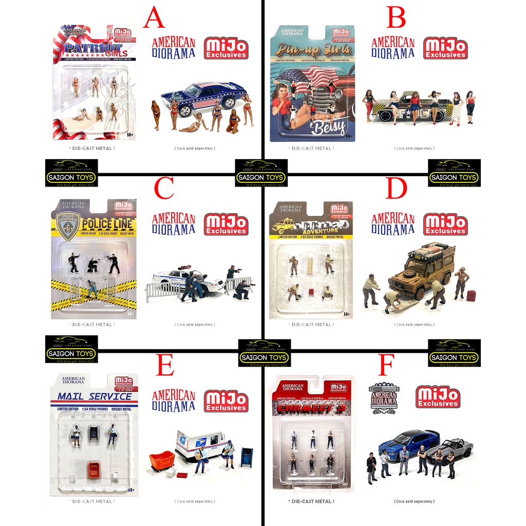 Figure American Diorama - Tổng hợp mô hình nhân vật chính hãng Mỹ tỷ lệ 1:64 Saigontoys