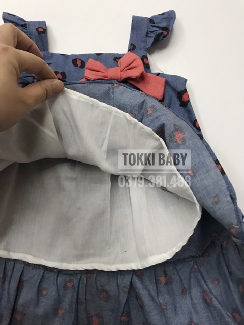 [SALE KHÔNG ĐỔI TRẢ] Váy denim thiết kế cho bé gái