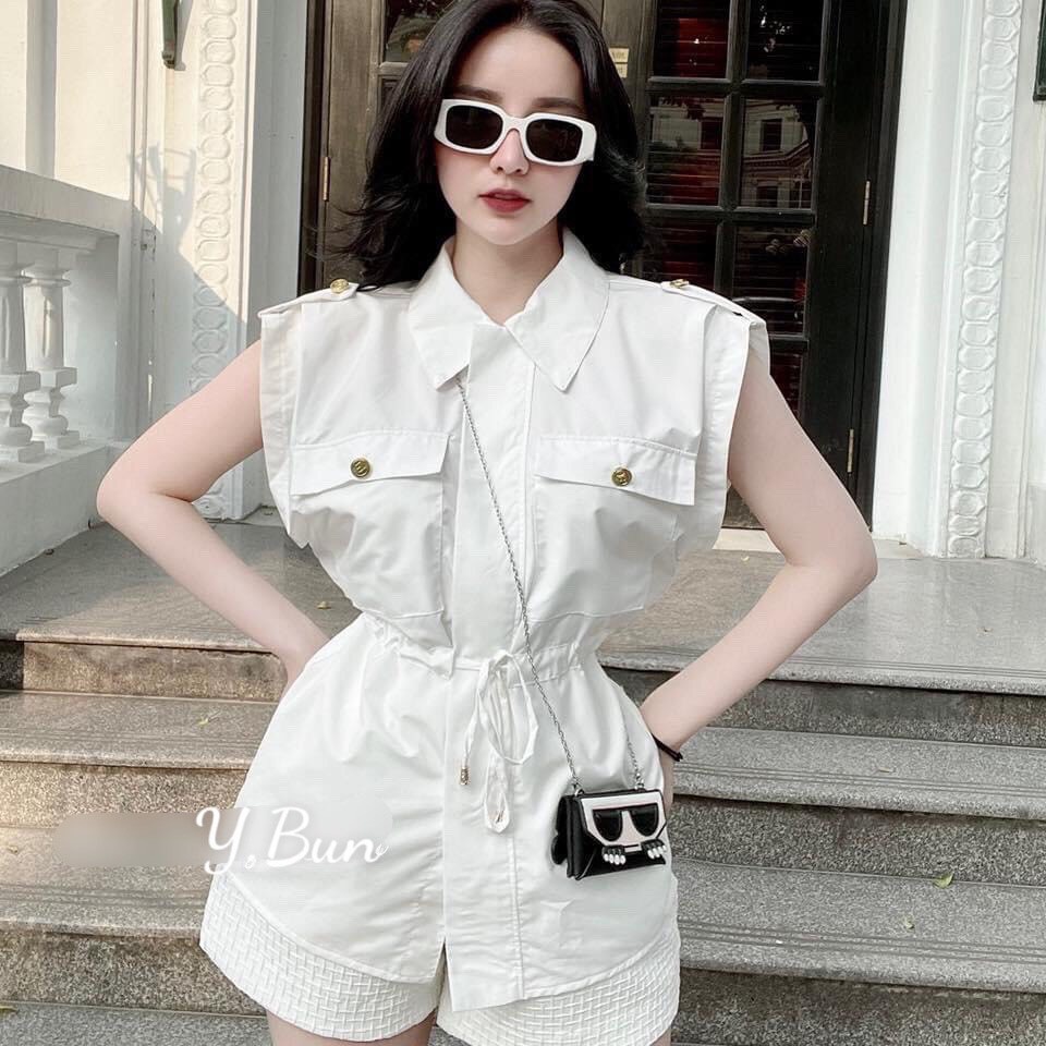 Set sơ mi rút eo sang chảnh - Set nữ siêu xinh cực sang - Set thời trang nữ cao cấp
