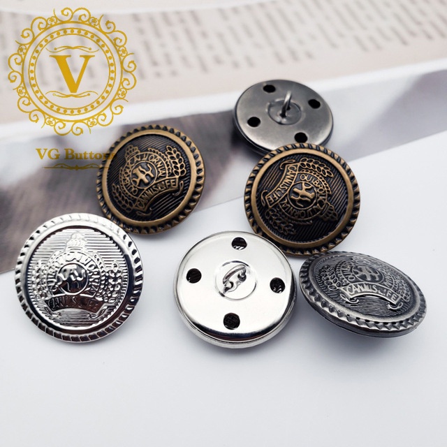 Cúc kim loại cao cấp, phong cách cổ điển kiểu anh phù hợp áo vest nam và nữ, áo khoác, áo măng tô, quần áo denim
