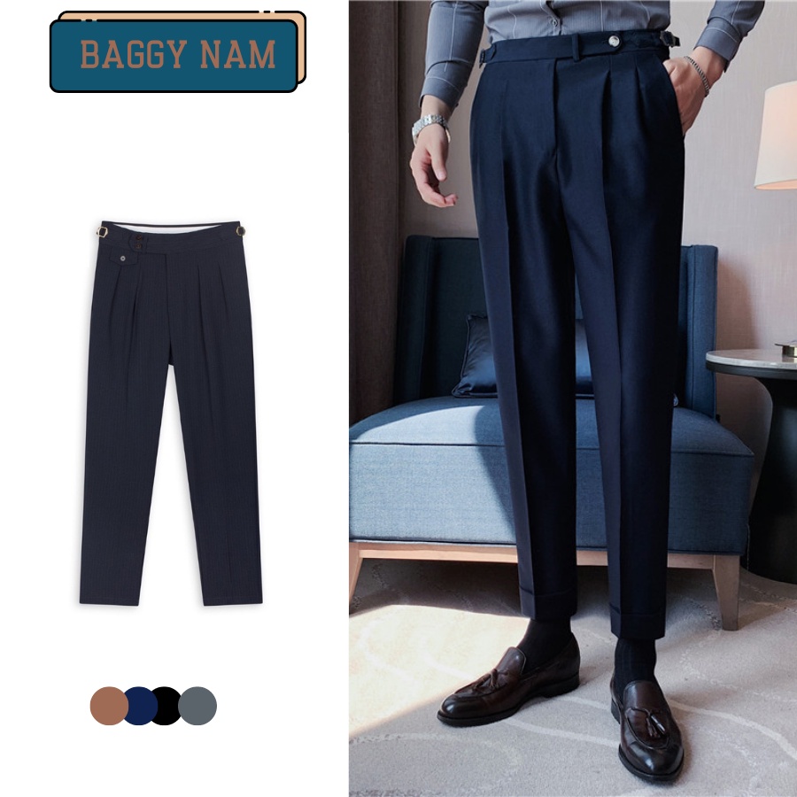 Quần Ống Rộng Cạp Cao thời trang BAGGY  chất liệu co giãn cao cấp phong cách Hàn Quốc.