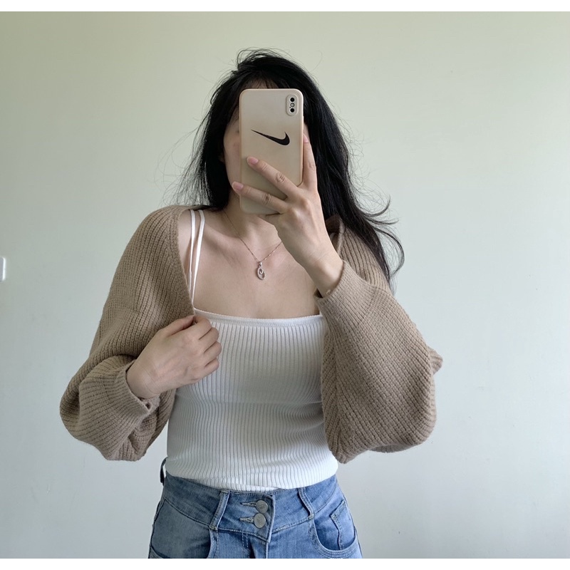 Áo len khoác lửng