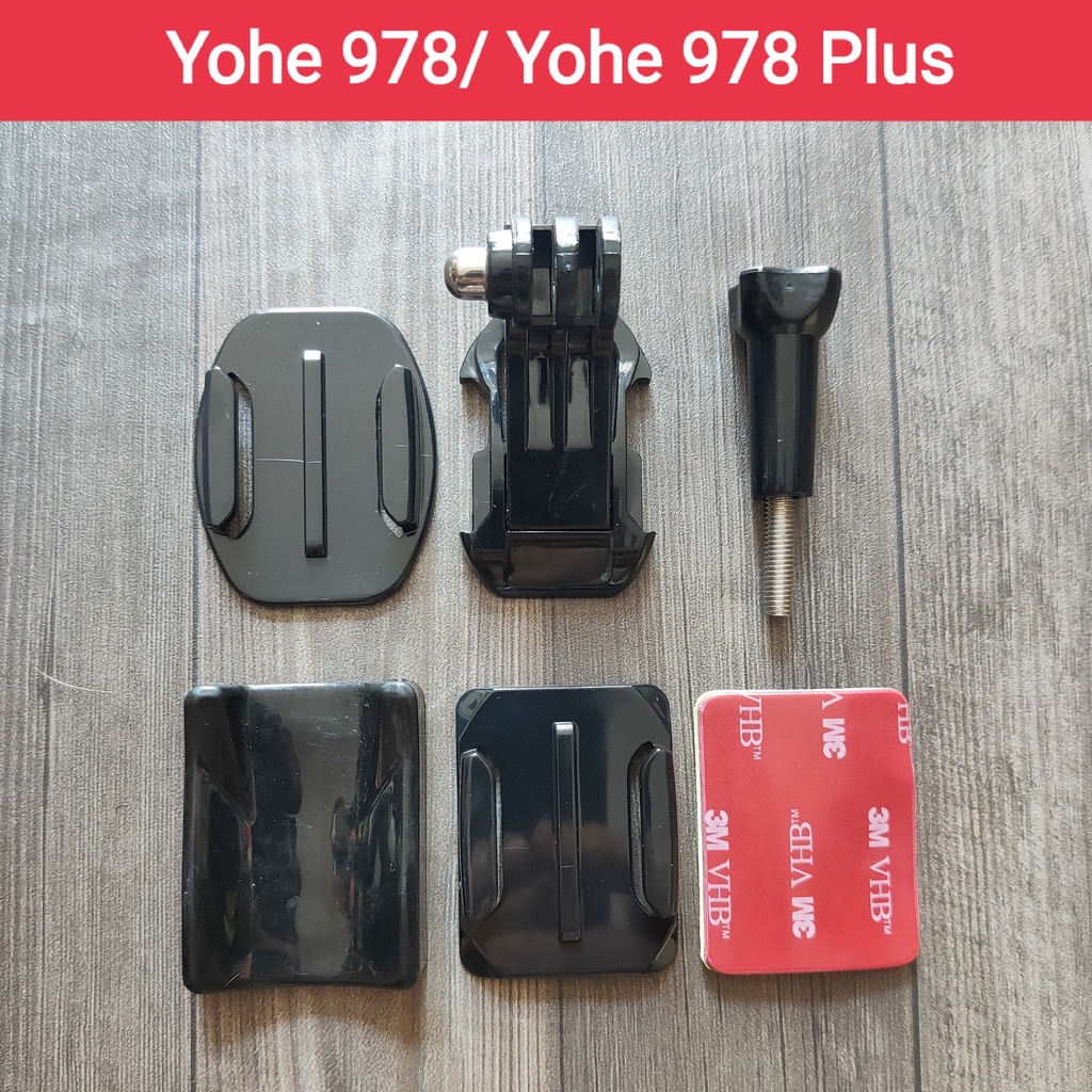 Bộ Mount gắn cằm camera hành trình cho mũ bảo hiểm Fullface - Pát gắn cằm camera - BIKER 176