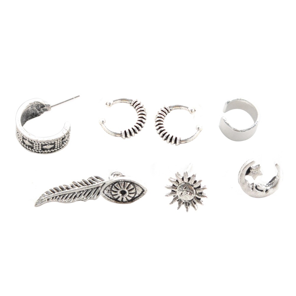 Đôi Khuyên Tai Kim Loại Hình Lông Vũ Thời Trang Cho Nữ