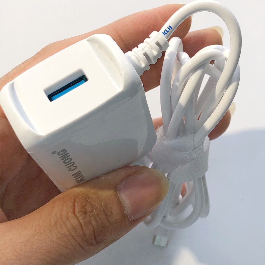 Bộ sạc Kim Cương KMG-813 chân micro USB 1.5A tích hợp thêm cổng sạc phụ USB, chuyên dụng cho samsung oppo