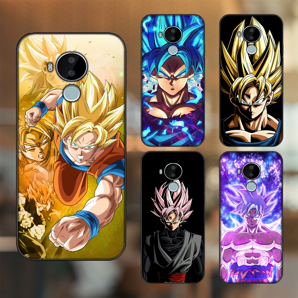 Ốp lưng Nokia C30 viền đen in hình Goku Dragon Ball