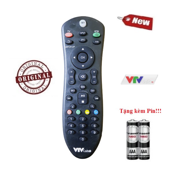 Remote điều khiển VTV CAB ''Đa Năng'' cho đầu kỹ thuật số TVBox- Hàng chính hãng Tặng kèm Pin