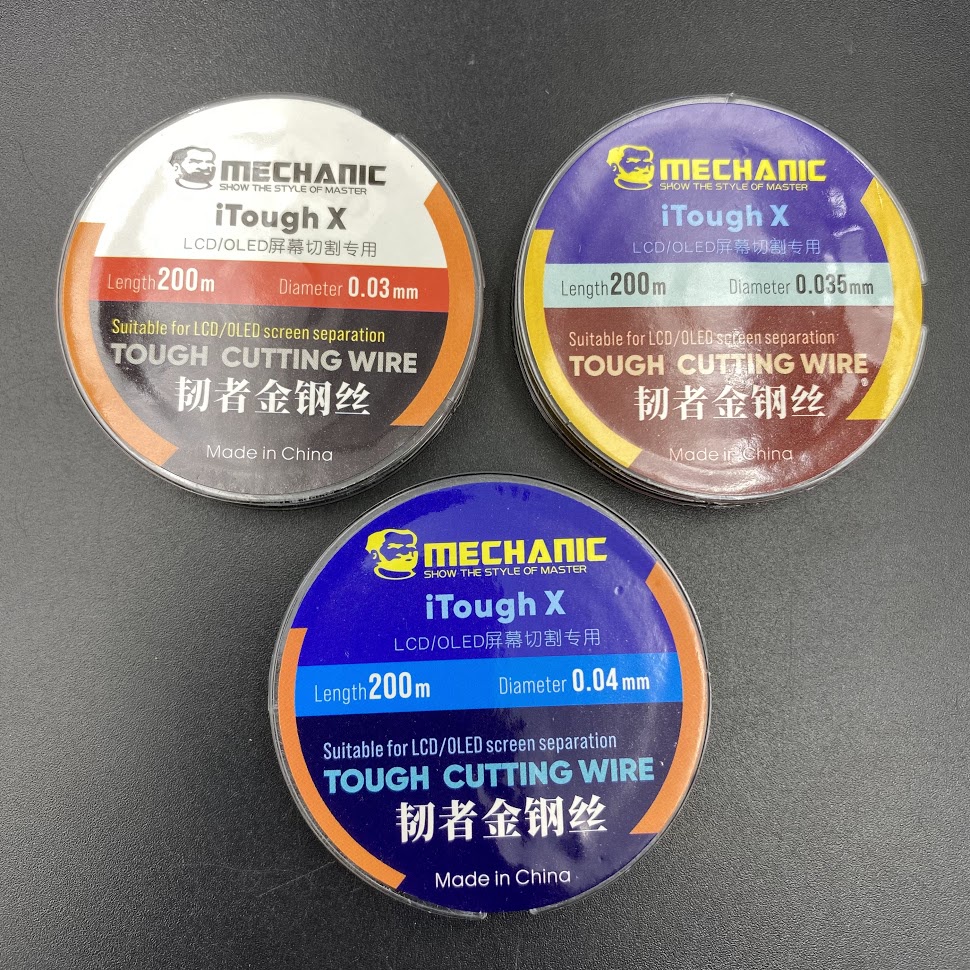 Dây cắt kính Mechanic iTough X dài 200m (cỡ 0.03, 0.035, 0.04, 0.05mm)