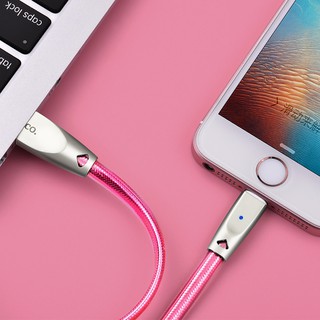 Dây cáp lightning bọc silicon chống đứt 1m2 & 2m Hoco - U9