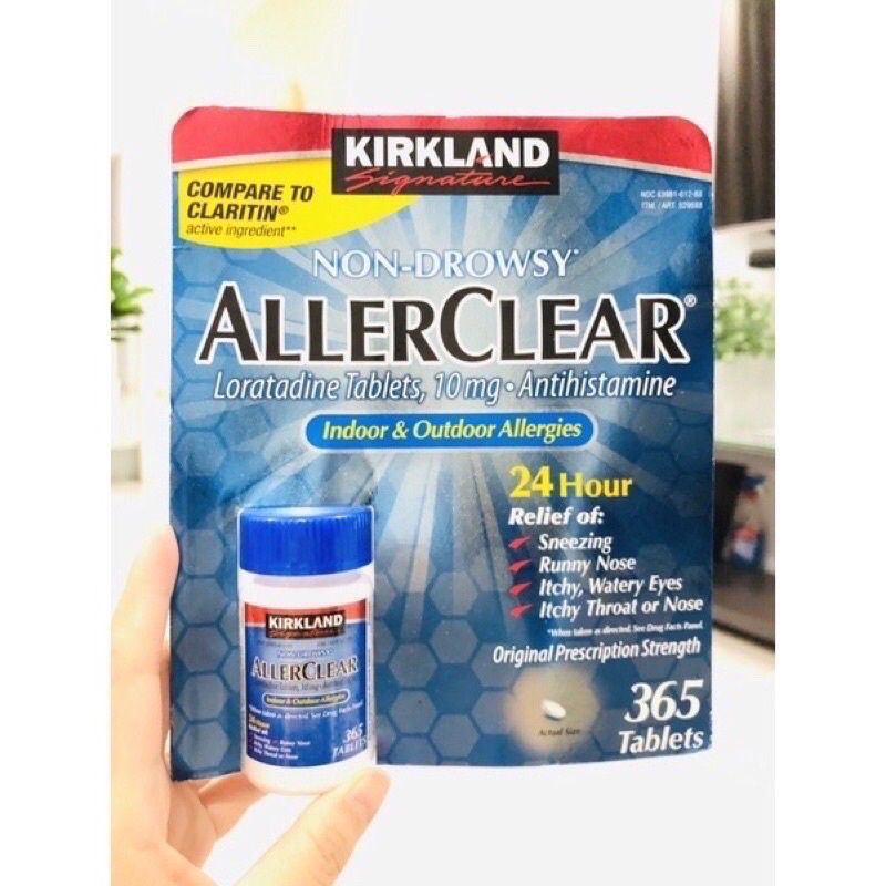 Viên chống dị ứng Kirkland AllerClear 365 viên Mỹ ( Lẻ 10 viên).