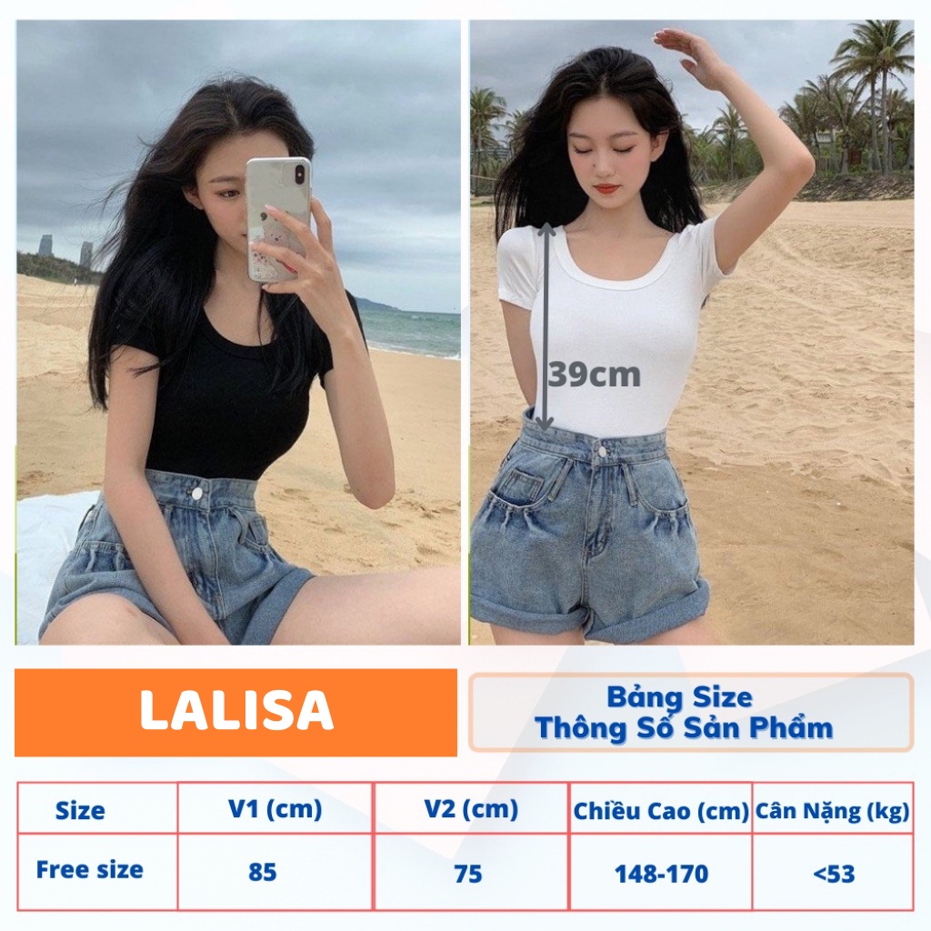 Áo Croptop Nữ Ôm Body LALISA Áo Thun Crt Cổ Vuông Hàn Quốc Jennie Đẹp Đi Chơi Cá Tính AO038