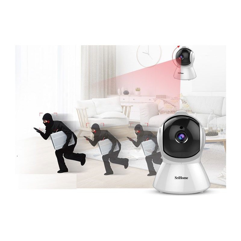 Camera SriHome SH025 Full HD 1080p Chuẩn 2.0 Mpx quay đêm đàm thoại 2 chiều Tích Hợp Cảm Biến AI Thông Minh, kèm thẻ 64G | BigBuy360 - bigbuy360.vn