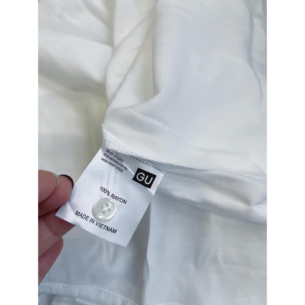 Áo Sơ Mi Trắng GU Chất Cotton Mịn Đẹp - Áo Sơ Mi Nữ | BigBuy360 - bigbuy360.vn