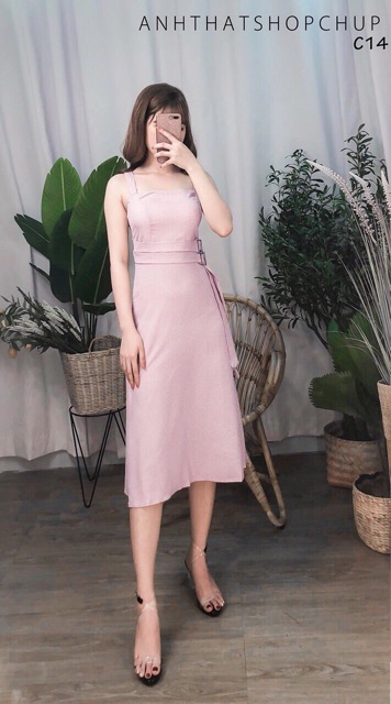 Đầm Caro Nhí Thắt Belt xb(kèm ảnh thật)